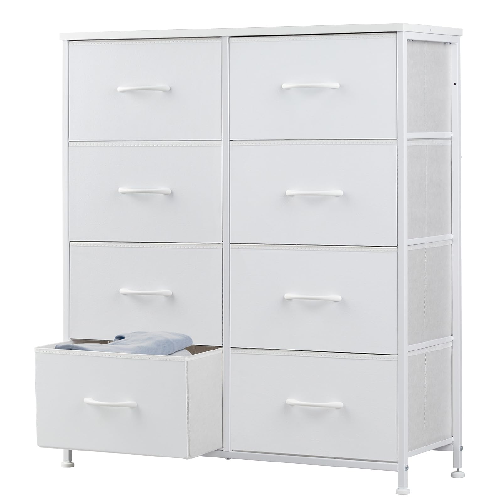 9-Drawer Fabric Dresser, Metal Frame & Wood Top, Storage Organizer for Bedroom